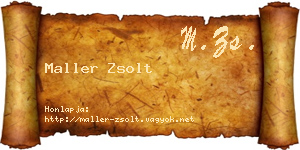 Maller Zsolt névjegykártya